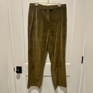 Talbots Green Velveteen pants size 14
